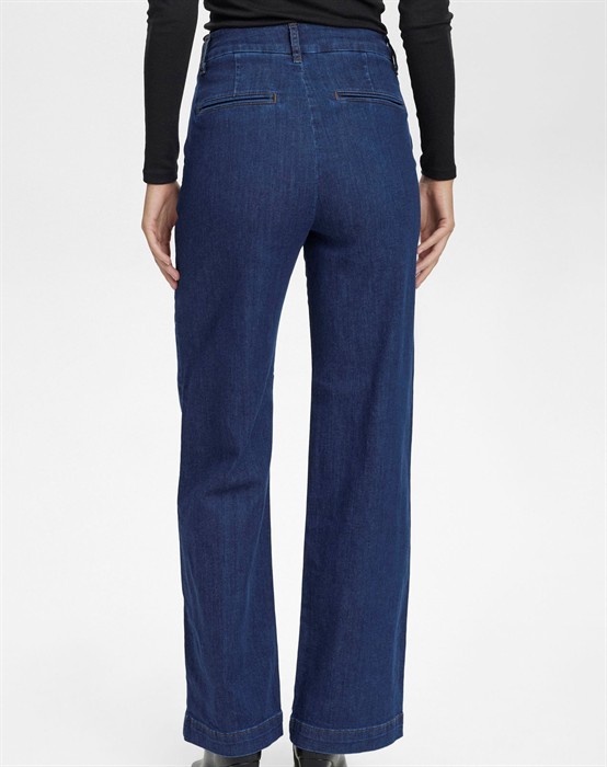 Nuamber Long Jeans - Dark Blue Denim 